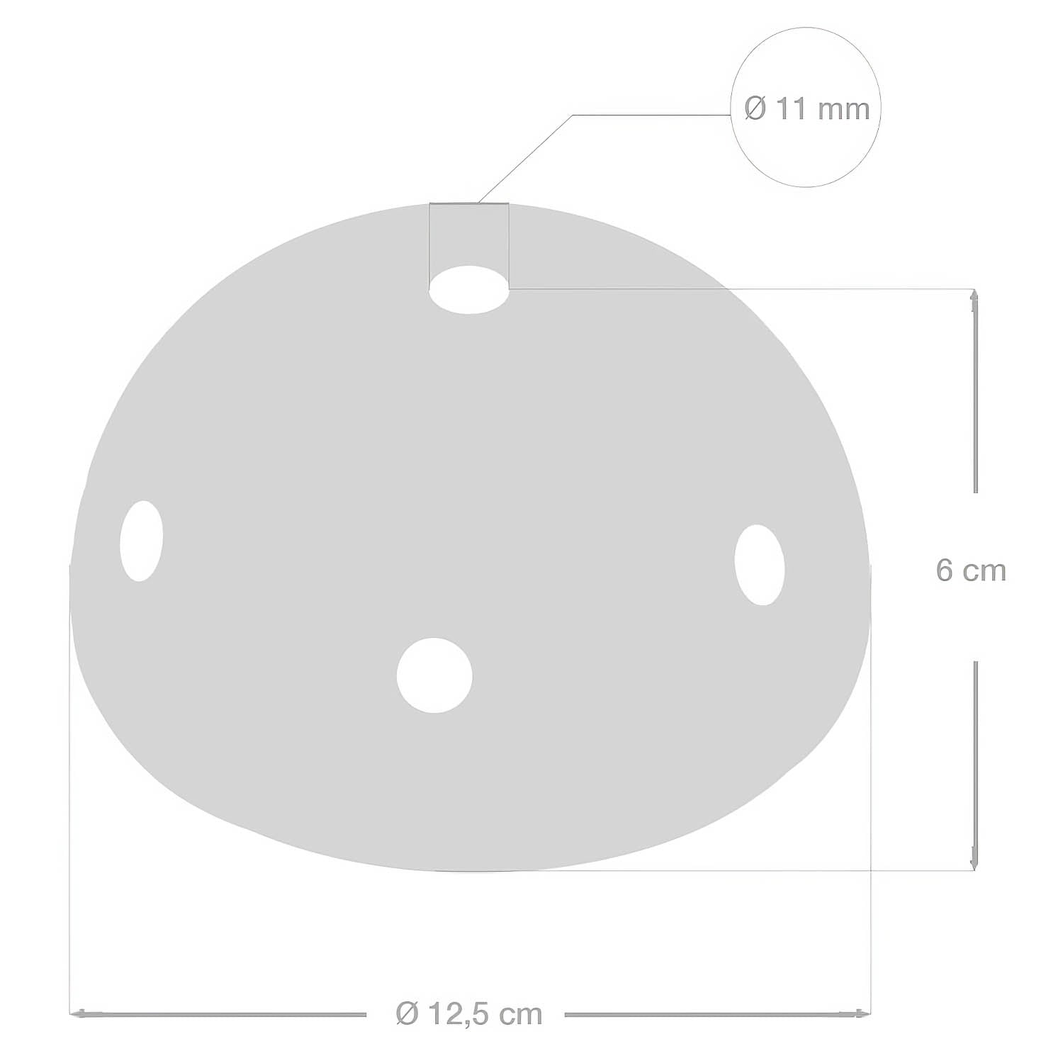 Kit rosone in ceramica a 7 fori - Avorio