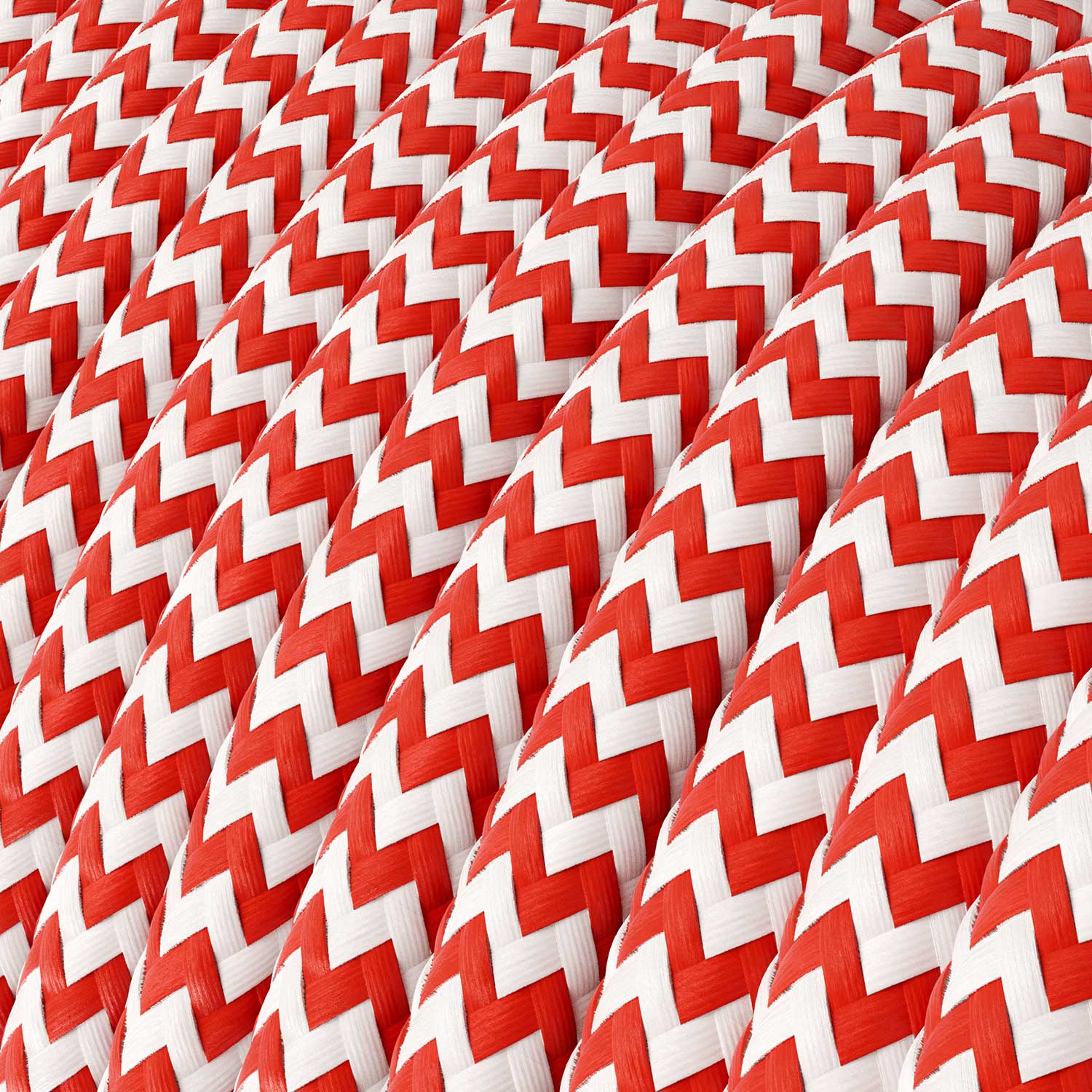 SnakeBis Zig-Zag - Cablaggio con portalampada e cavo in tessuto effetto Zig-Zag RZ09