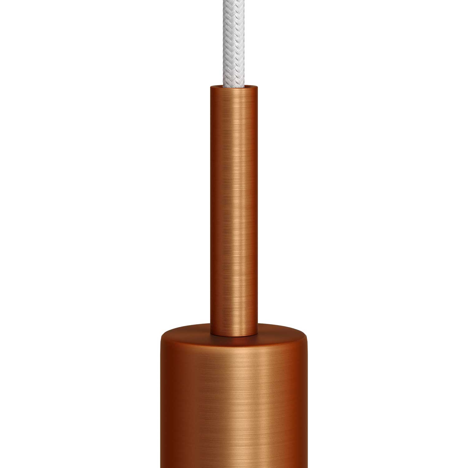 Serracavo cilindrico in metallo lunghezza 7 cm completo di tige, dado e rondella - Rame satinato