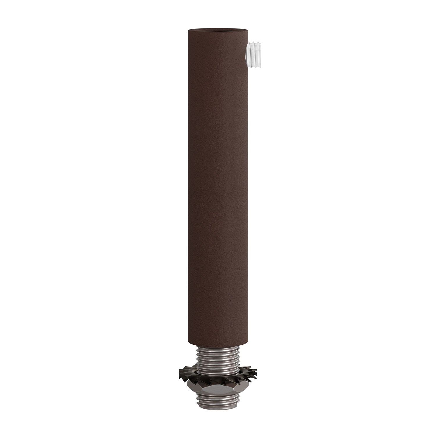 Serracavo cilindrico in metallo lunghezza 7 cm completo di tige, dado e rondella - Ruggine scura verniciata