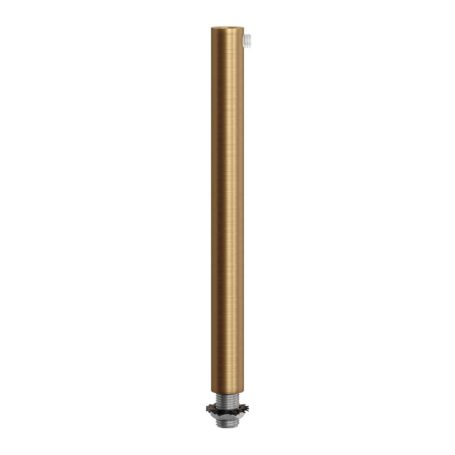 Serracavo cilindrico in metallo lunghezza 15 cm completo di tige, dado e rondella - Bronzo satinato