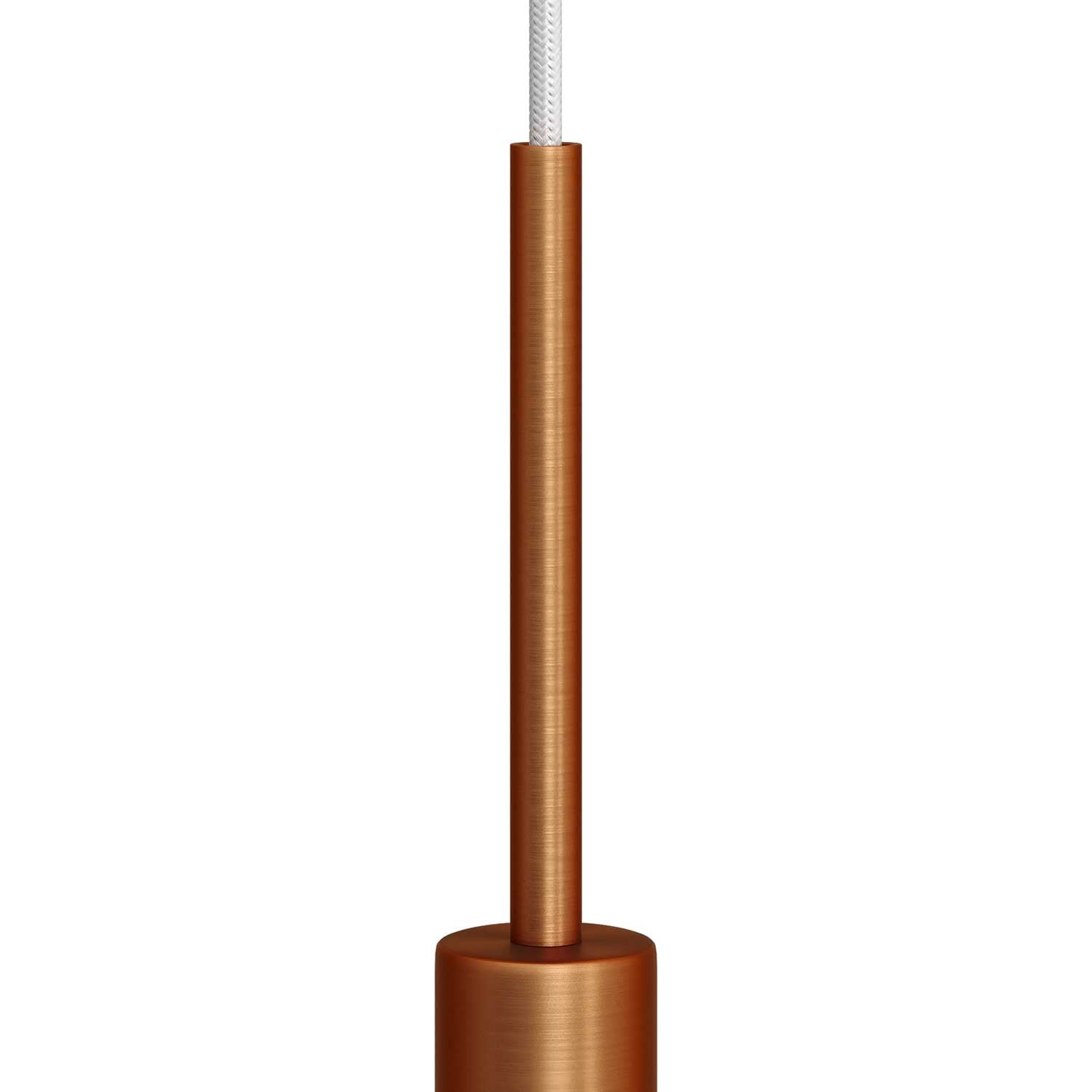 Serracavo cilindrico in metallo lunghezza 15 cm completo di tige, dado e rondella - Rame satinato