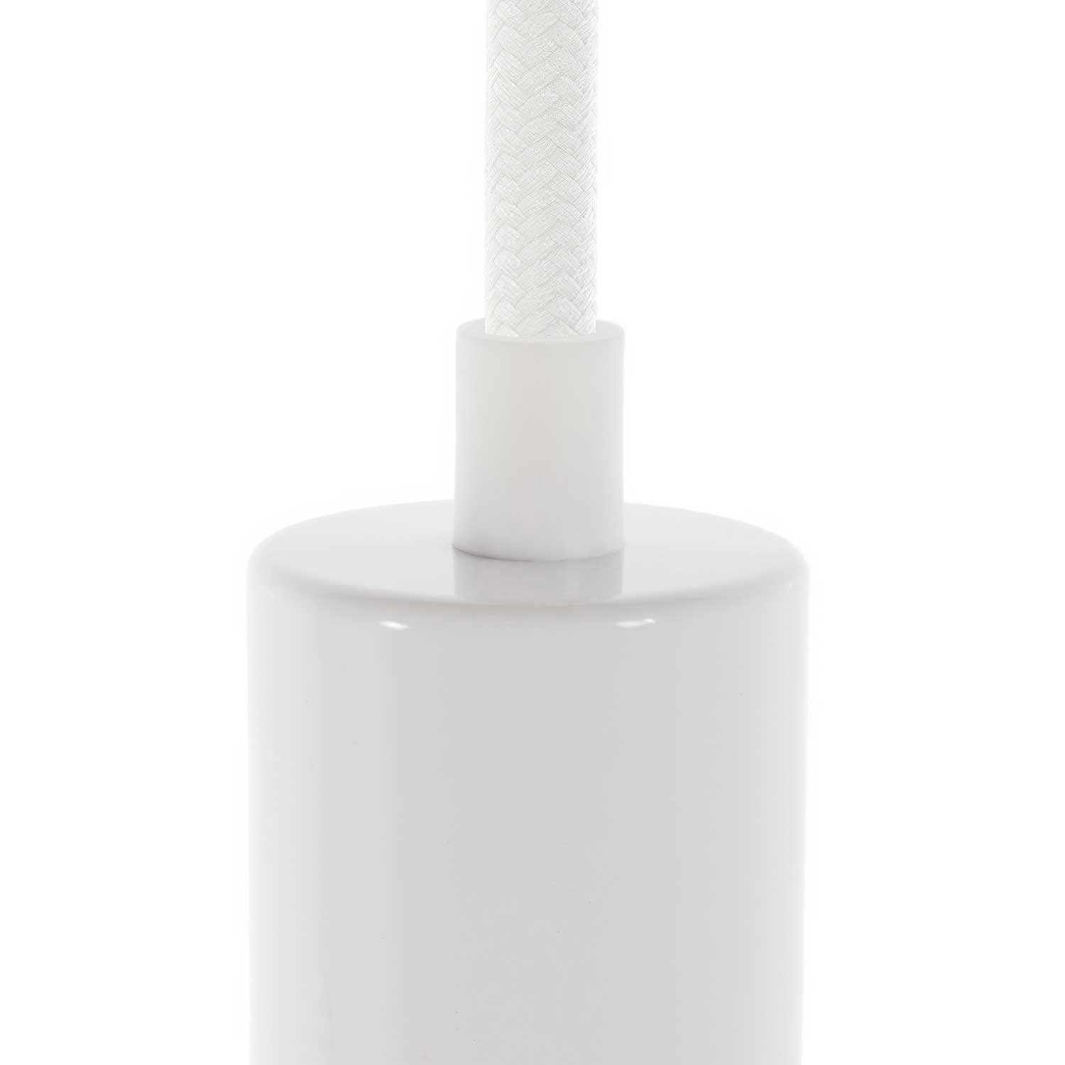 Serracavo cilindrico in plastica completo di tige, dado e rondella - Bianco
