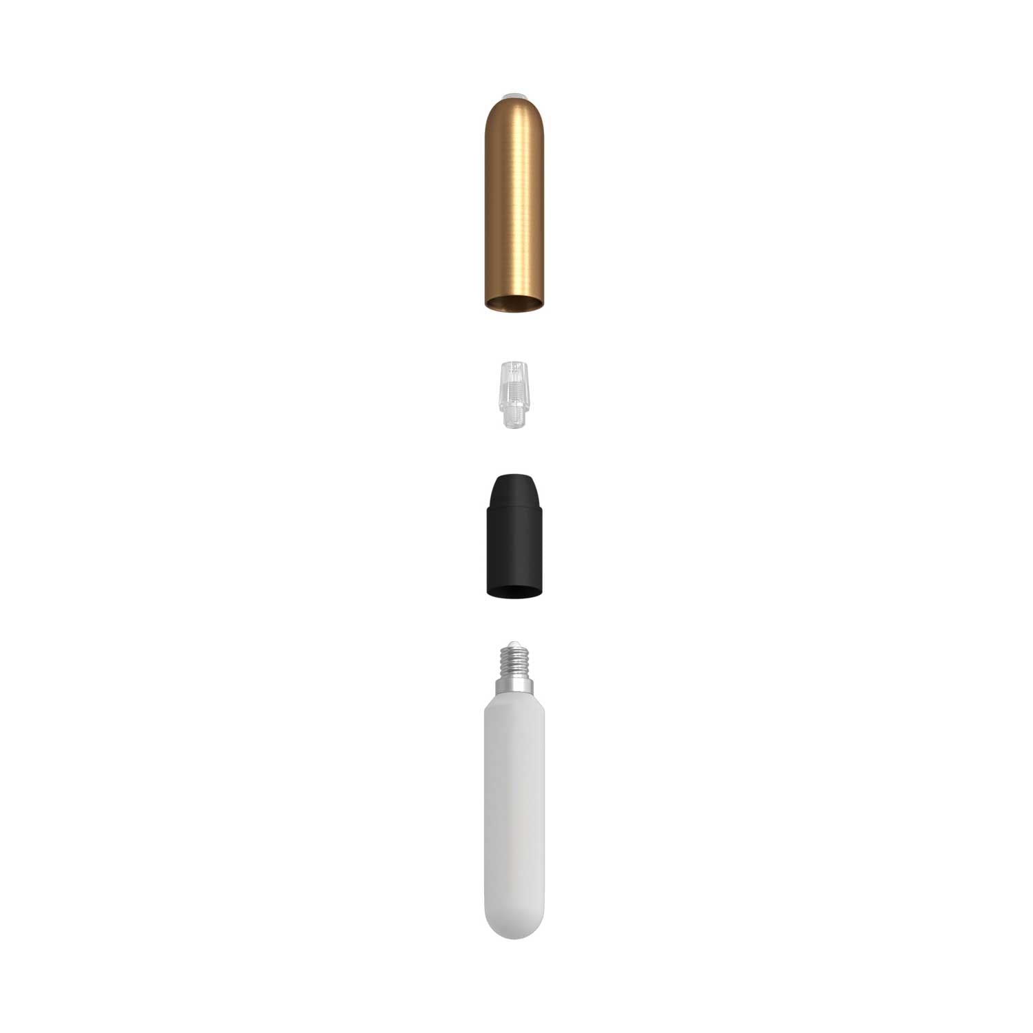 Sospensione a 15 cadute completa di P-Light e Rose-One 400mm - Ottone