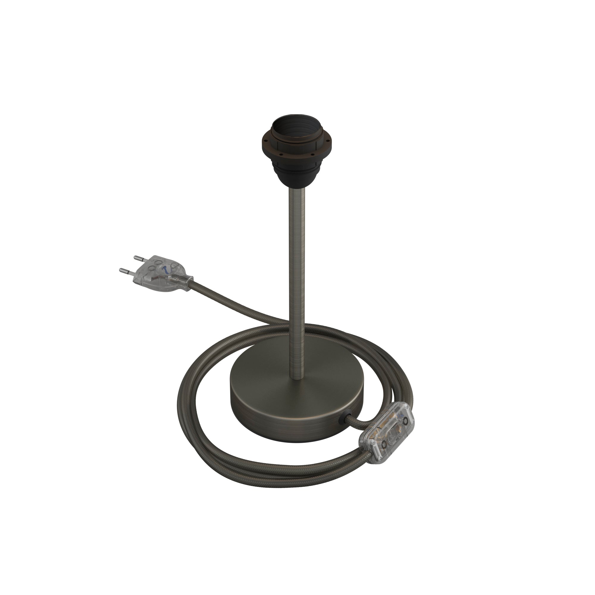 Alzaluce per paralume - Lampada da tavolo in metallo - Titanio satinato