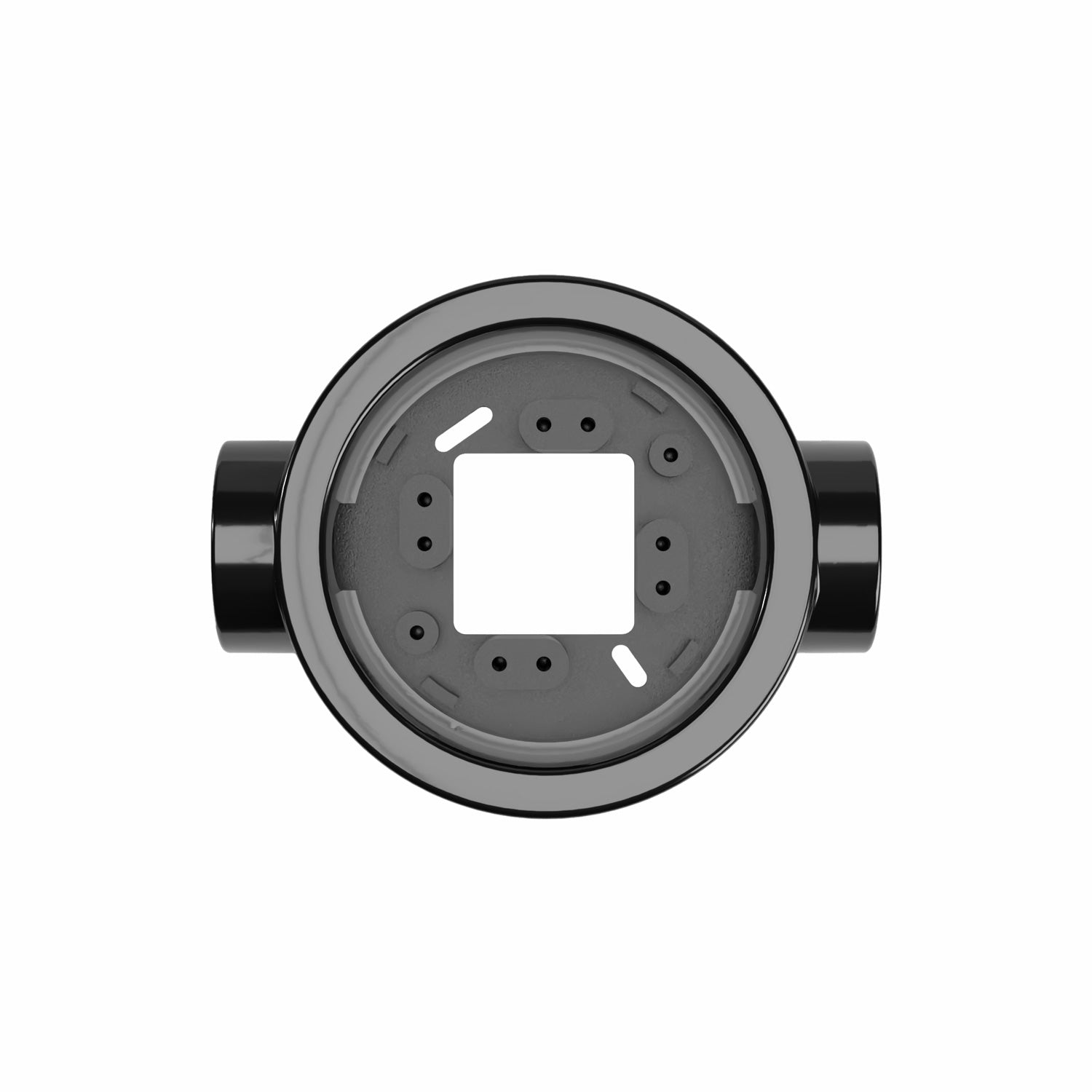 Base in porcellana nera per presa elettrica e interruttore/deviatore compatibile con Creative-Tubes - da 1 a 4 uscite 2 in linea