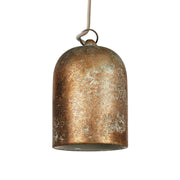 Campana Mini, paralume XS in ceramica per sospensione - Made in Italy - Effetto verde rame