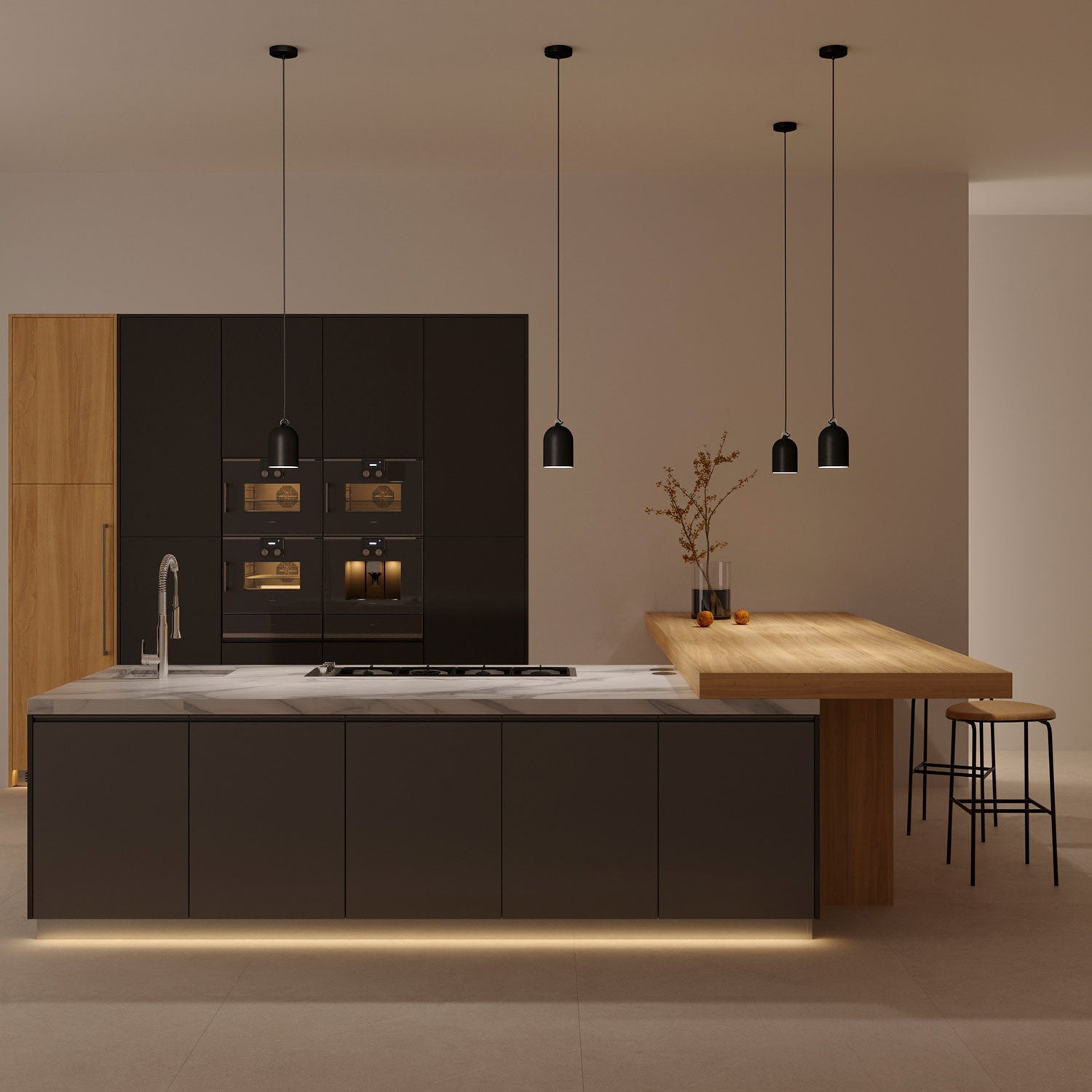 Campana Mini, paralume XS in ceramica per sospensione - Made in Italy - Lavagna