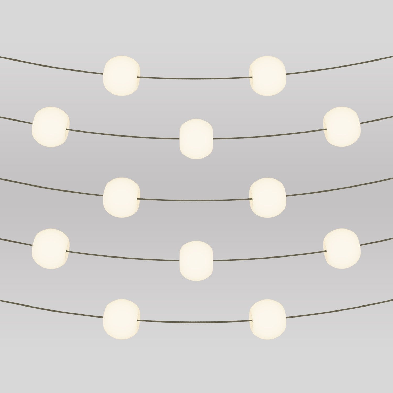 Catena luminosa 12 punti luce da esterno IP67 Verde Oliva - Marina12 Cherry