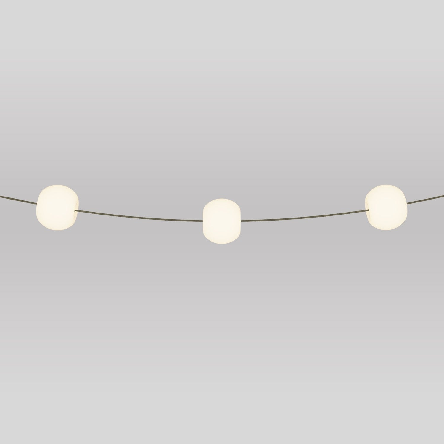 Catena luminosa 3 punti luce da esterno IP67 Verde Oliva - Marina3 Cherry