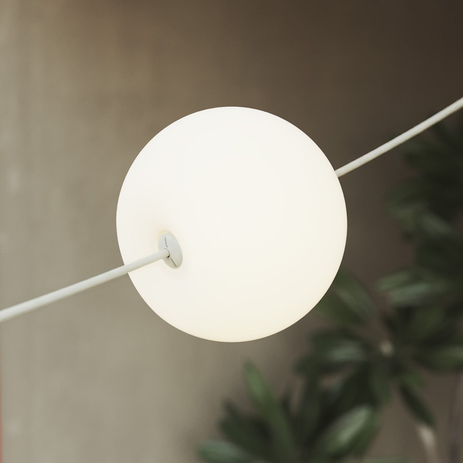 Catena luminosa 4 punti luce da esterno IP67 Bianco Sabbia - Marina4 Cherry 140 cm