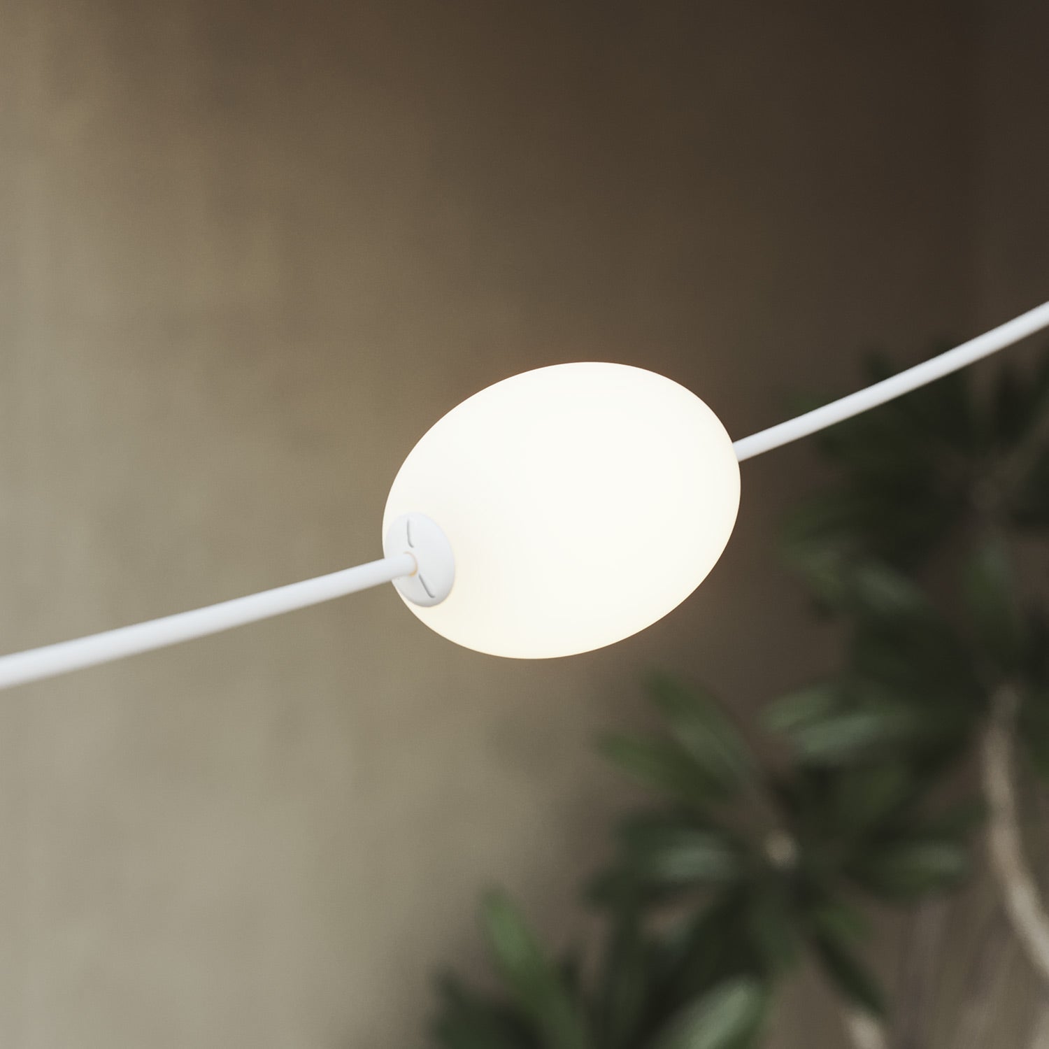 Catena luminosa 6 punti luce da esterno IP67 Bianco sabbia - Marina6