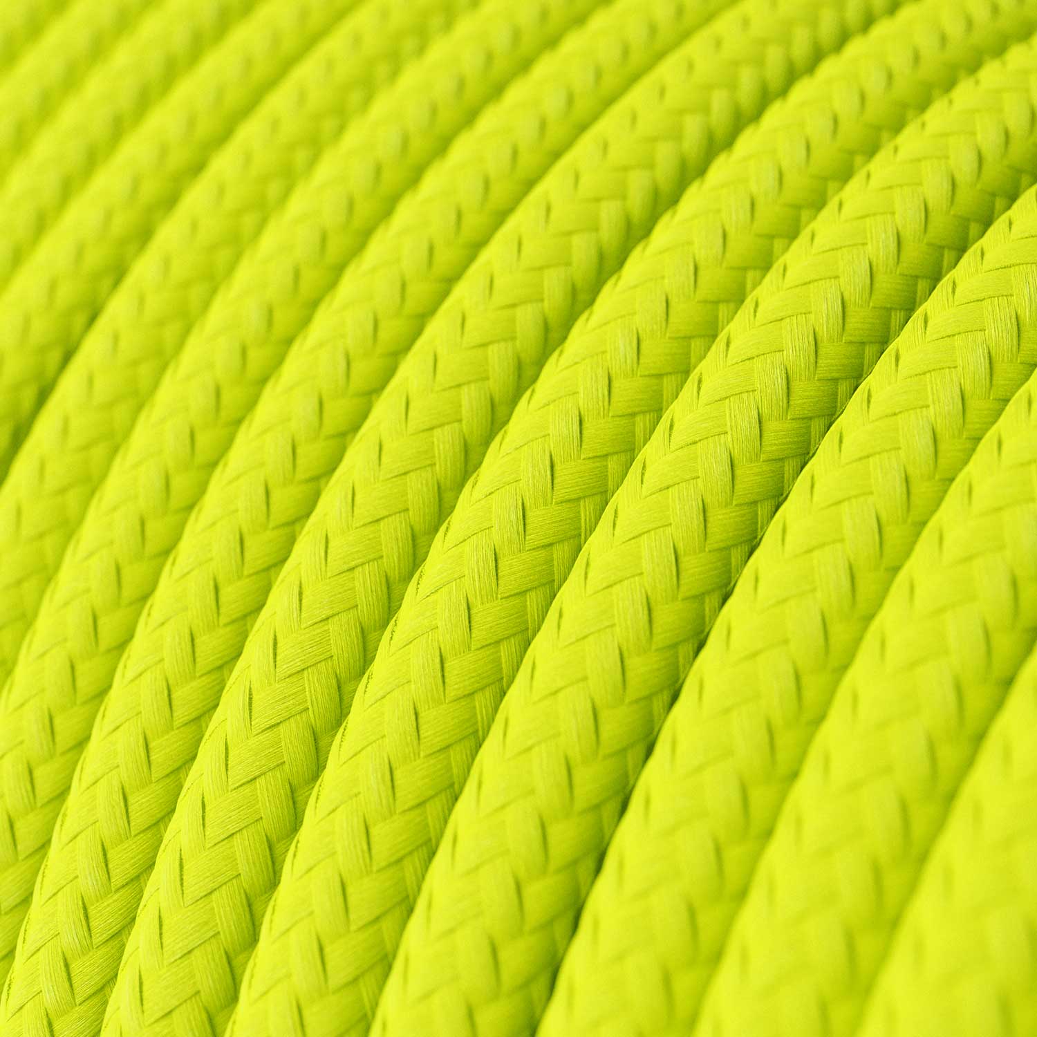 Cavo elettrico colorato Giallo Fluo lucido - L'Originale Creative Cables, ideale per le tue lampade e lampadari - RF10