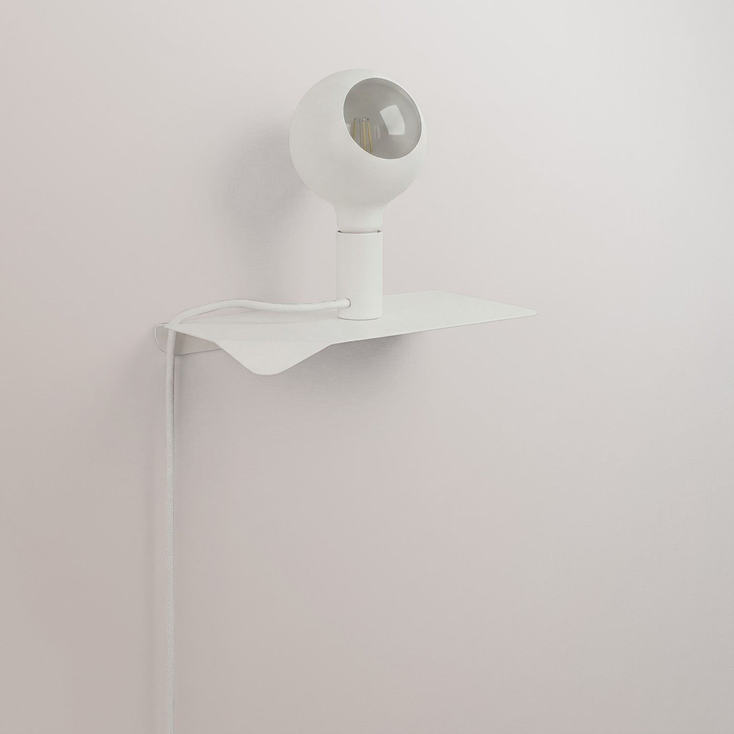 Combo Camo - Lampada con mensola - Bianco - Creative Cables