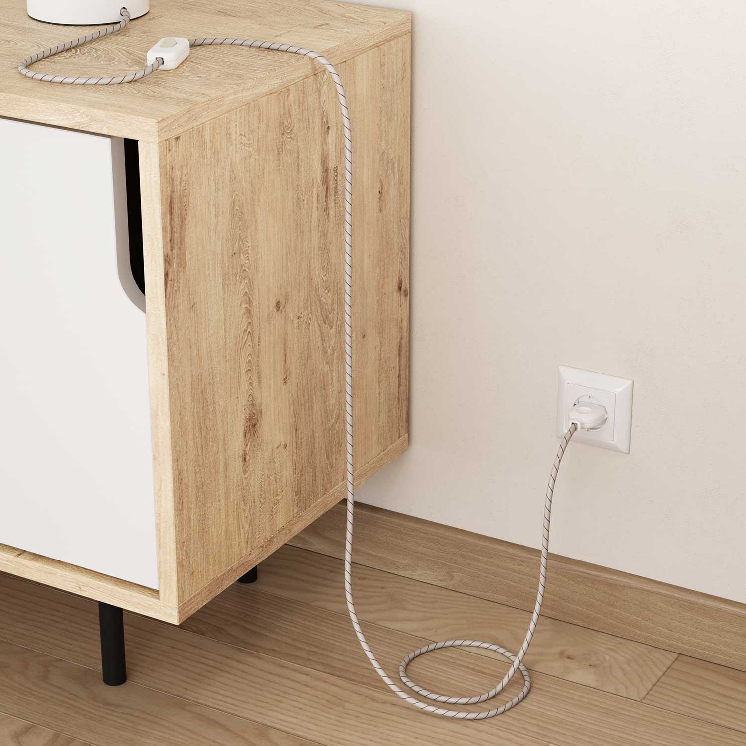 Corda elettrica in tessuto Schiuma di Birra Vertigo - L'Originale Creative Cables, ideale per lampade moderne - ERM43