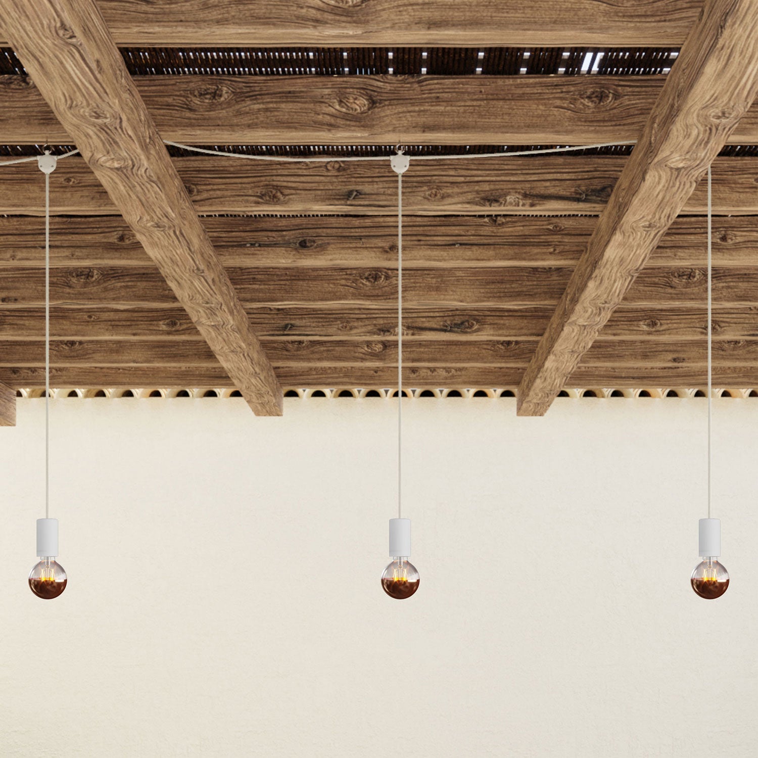 E-Snake Modulair Lampada da esterno IP65 a 3 luci con rosone - Bianco