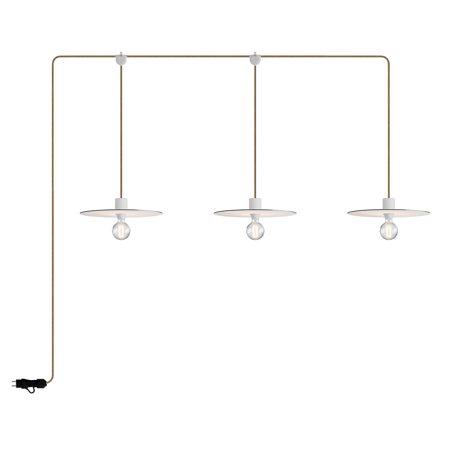E-Snake Modulair Lampada da esterno IP65 portatile a 3 luci con paralumi - Bianco