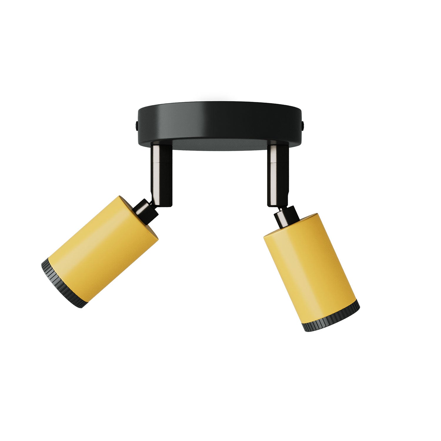 Fermaluce con 2 faretti orientabili Mini Spotlight GU1d0 - Mostarda