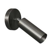 Fermaluce Metal faretto orientabile in metallo con paralume Tub-E14, lampada a muro - Titanio satinato