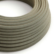 Filo elettrico colorato Grigio Antracite e Beige ZigZag - L'Originale Creative Cables, per creare lampade uniche - RD74