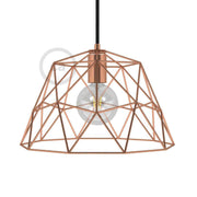 Gabbia XL paralume Dome in metallo con portalampada E27 - Rame