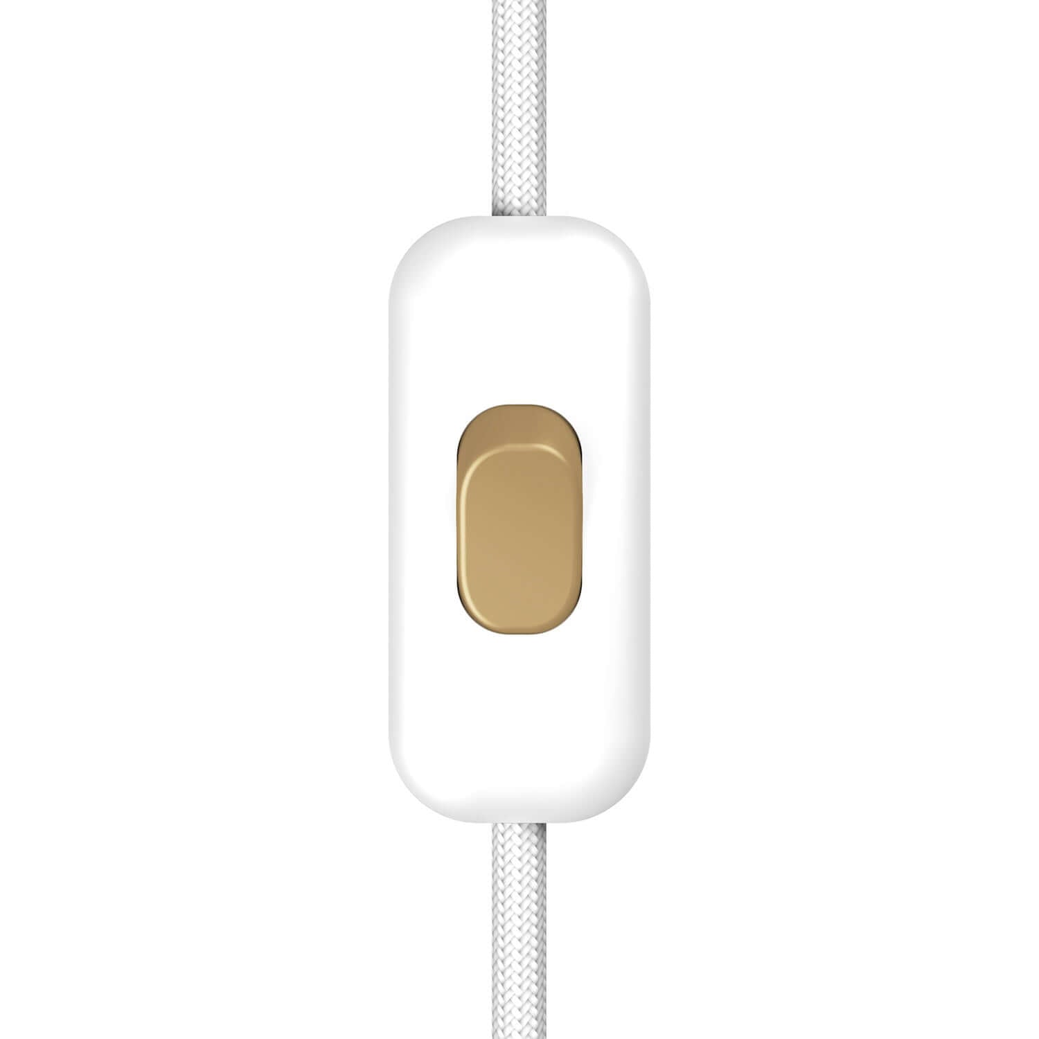 Interruttore Unipolare rompifilo Creative Switch Bianco e pulsante Bronzo