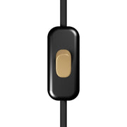 Interruttore Unipolare rompifilo Creative Switch Nero e pulsante Bronzo