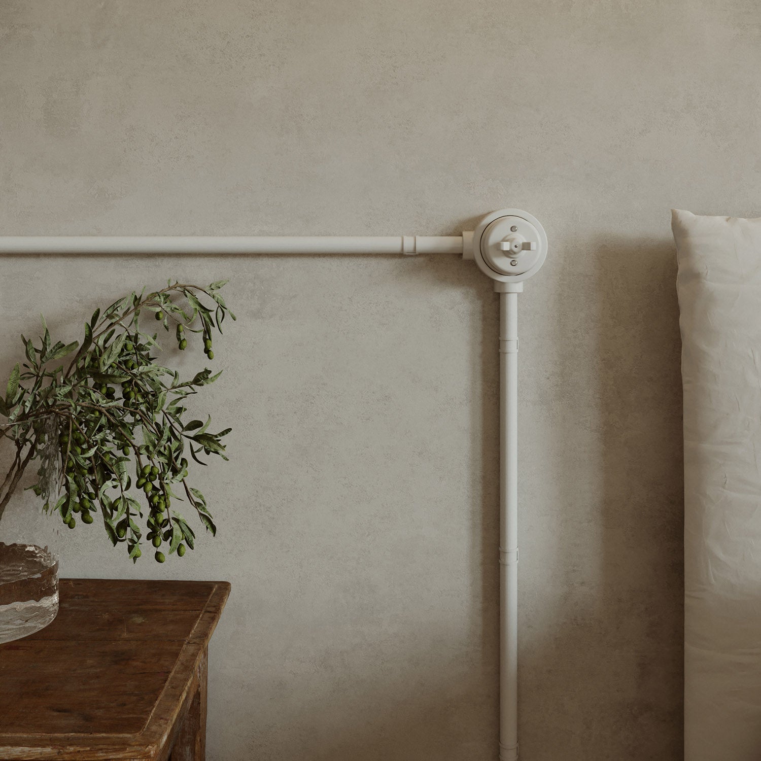 Kit interruttore/deviatore con dado a farfalla e base per Creative-Tubes in porcellana bianca Bianco 2