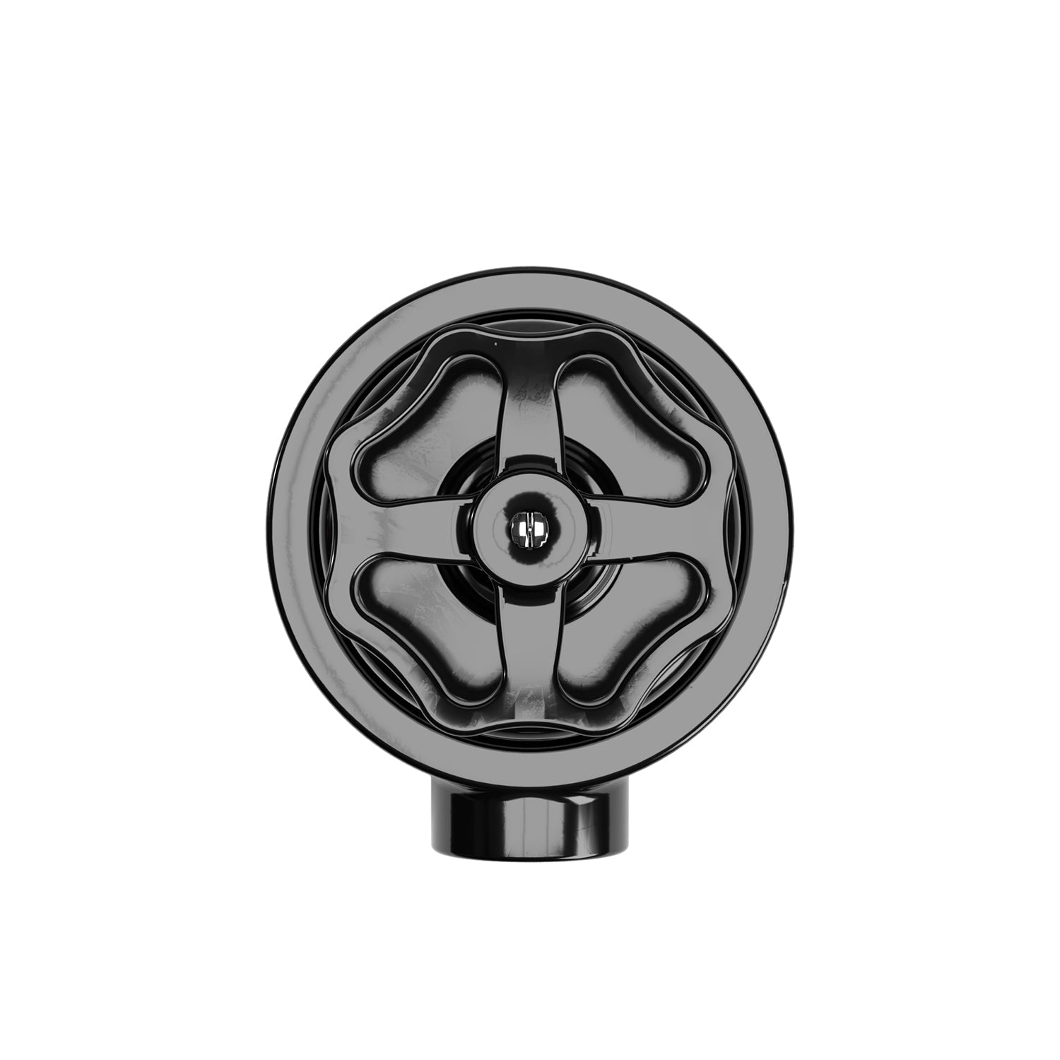 Kit interruttore/deviatore con manopola e base per Creative-Tubes in porcellana nera Nero 1