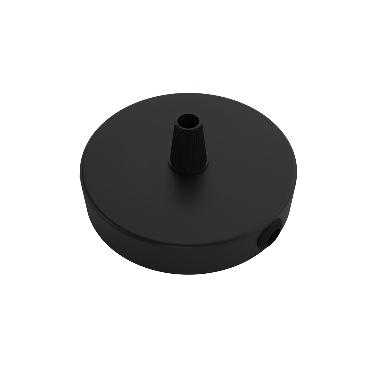 Kit Mini rosone cilindrico in metallo a 1 foro centrale e 2 laterali - Nero Conico