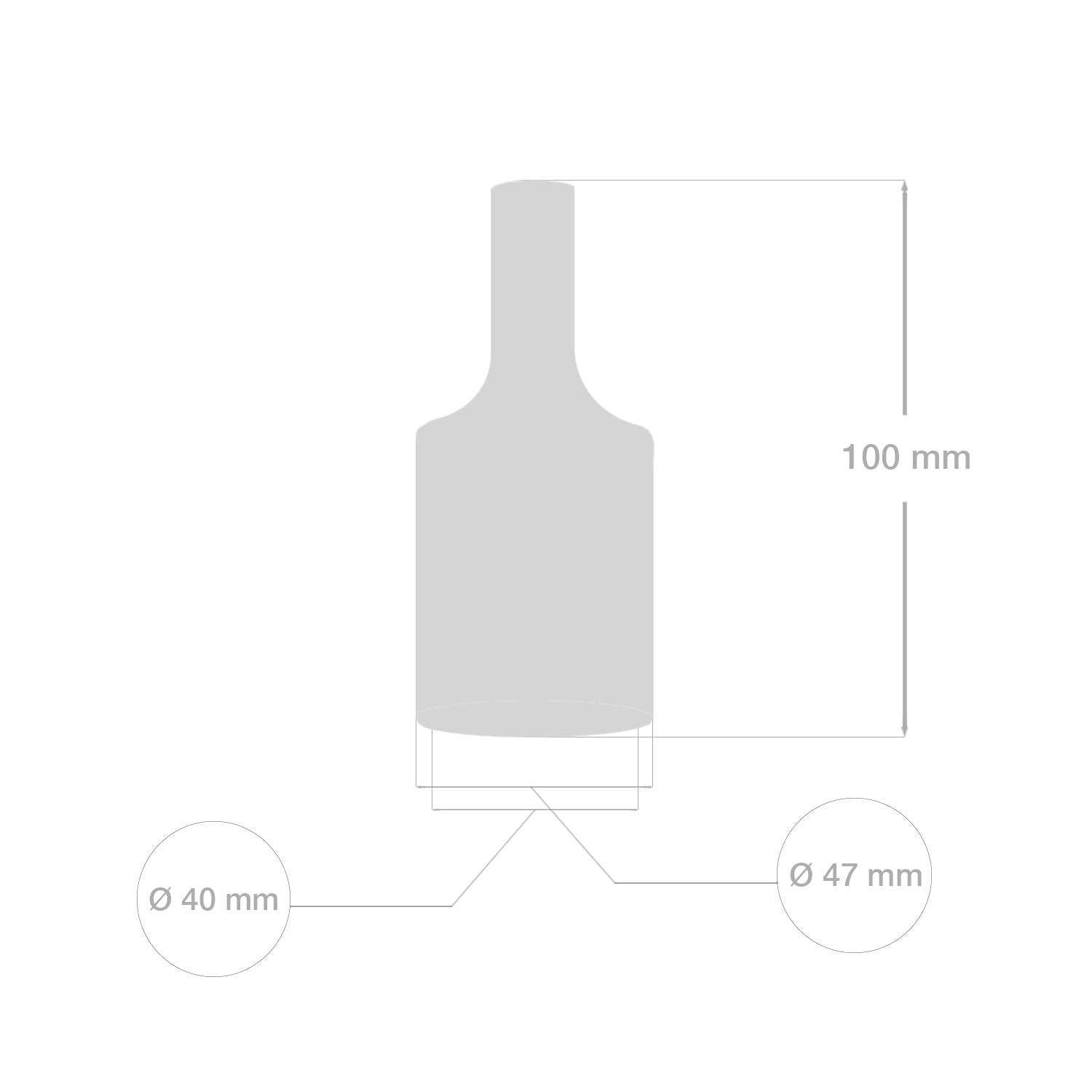 Kit portalampada E27 in silicone - Giallo