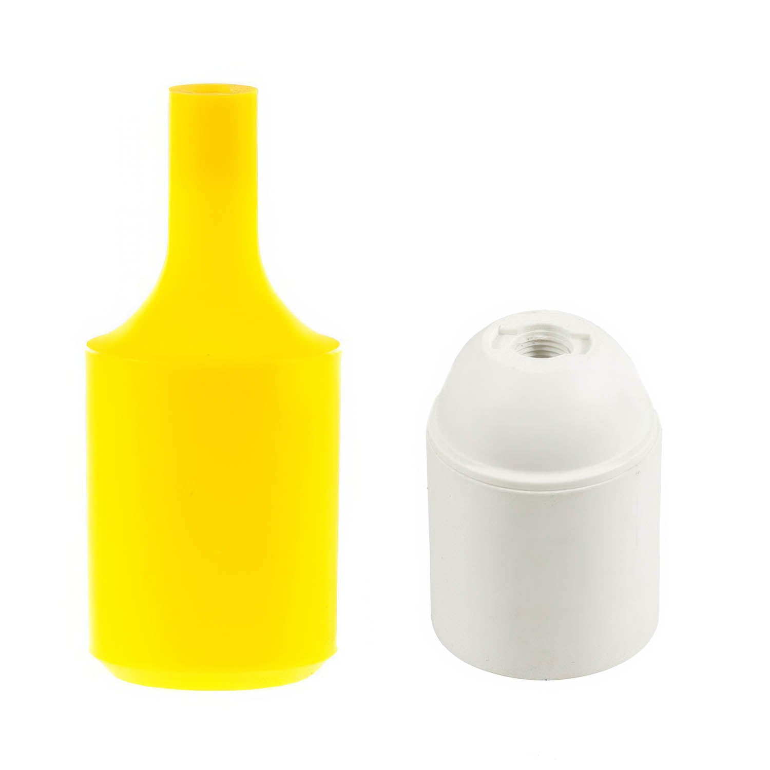 Kit portalampada E27 in silicone - Giallo