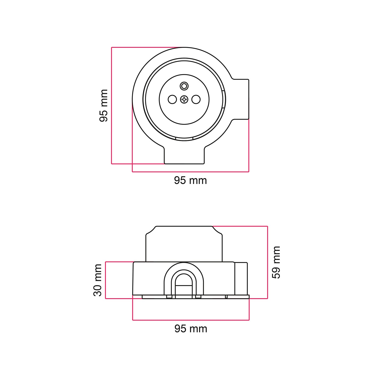 Kit presa a muro di tipo francese e base per Creative-Tubes in porcellana - Bianco 2