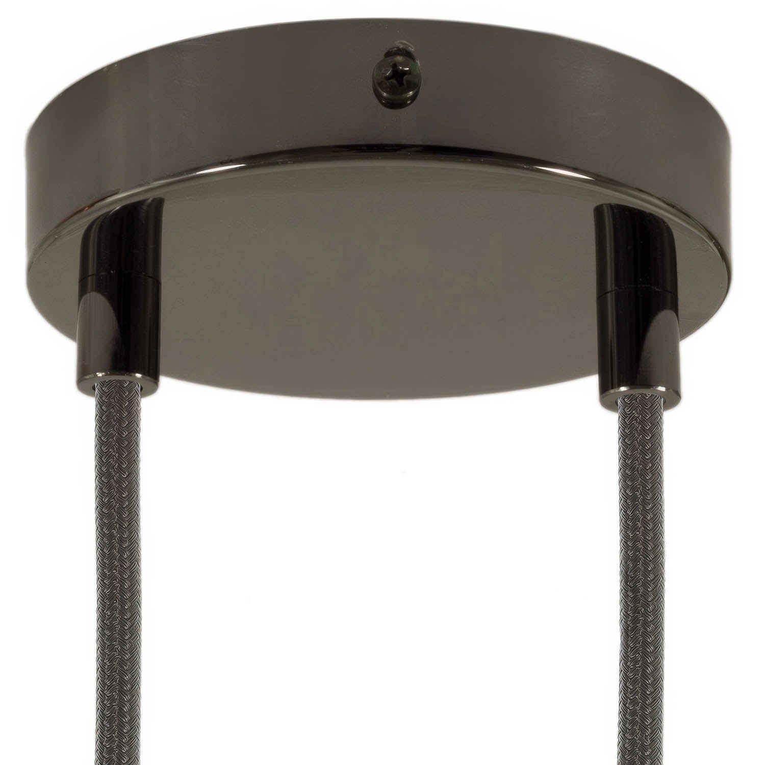 Kit rosone cilindrico in metallo a 2 fori - Nero perla Cilindrico