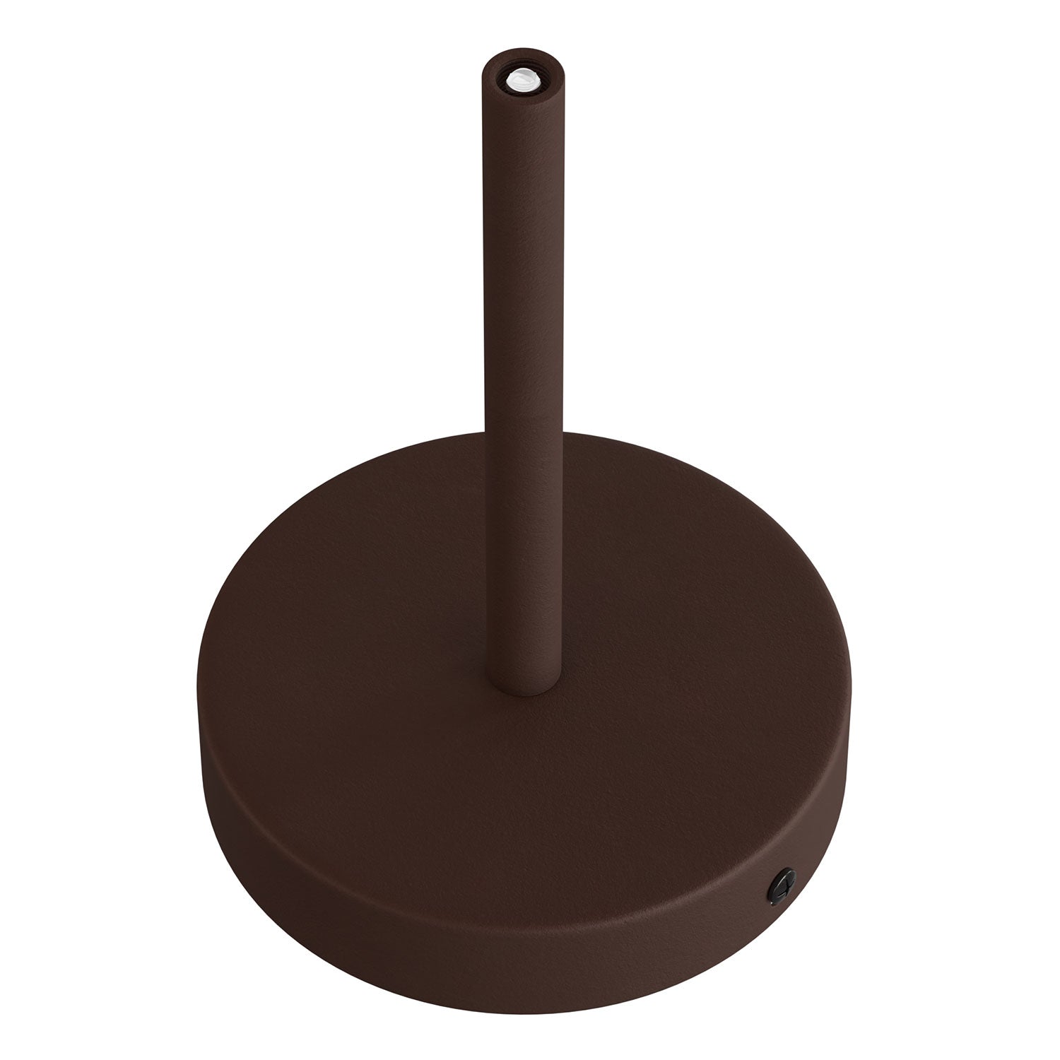 Kit rosone cilindrico in metallo con serracavo da 15 cm - Ruggine scura verniciata