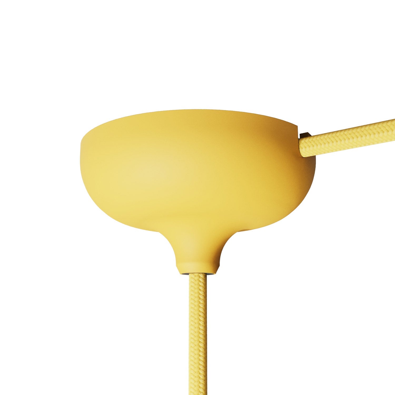 Kit rosone in silicone con foro centrale e predisposizione per foro laterale - Giallo