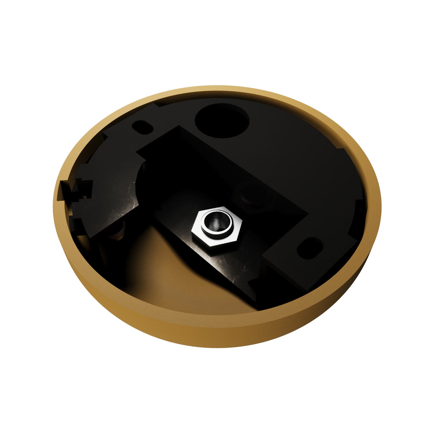 Kit rosone in silicone con foro centrale e predisposizione per foro laterale - Mostarda