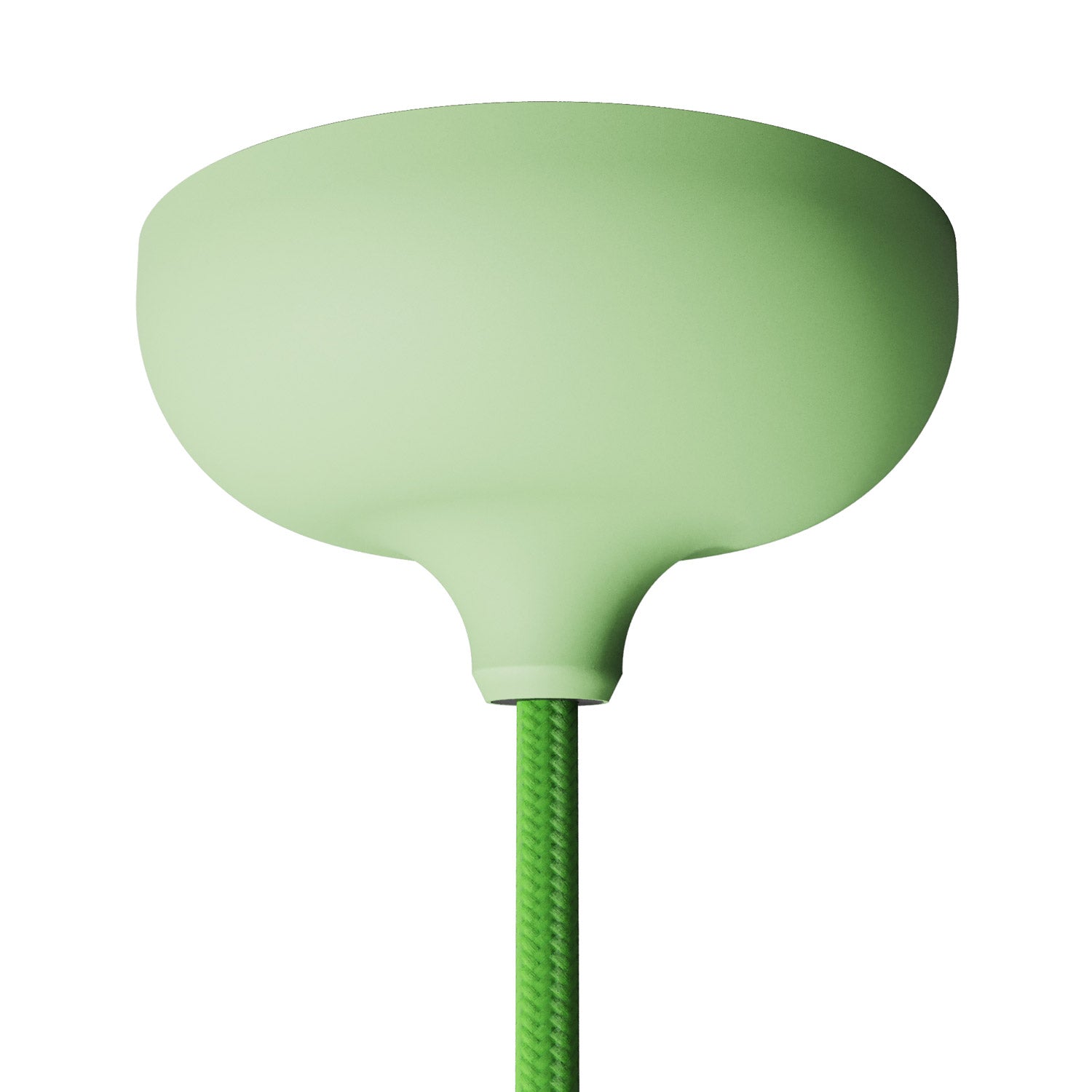 Kit rosone in silicone con foro centrale e predisposizione per foro laterale - Verde prato