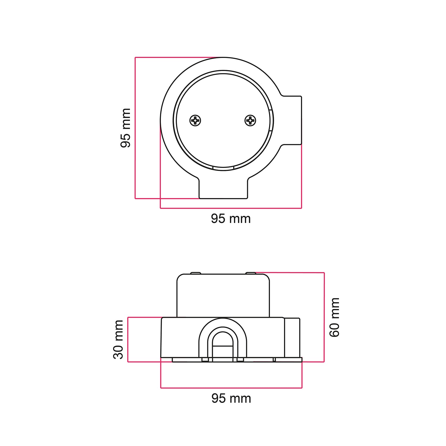 Kit scatola di derivazione e base per Creative-Tubes in porcellana - Nero 2