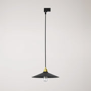 Lampada a sospensione con paralume Swing per binari - Ottone