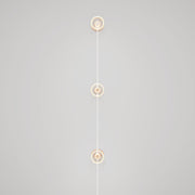 Lampada da parete Spostaluce con spina, 3 lampadine Ghost e cavo bianco