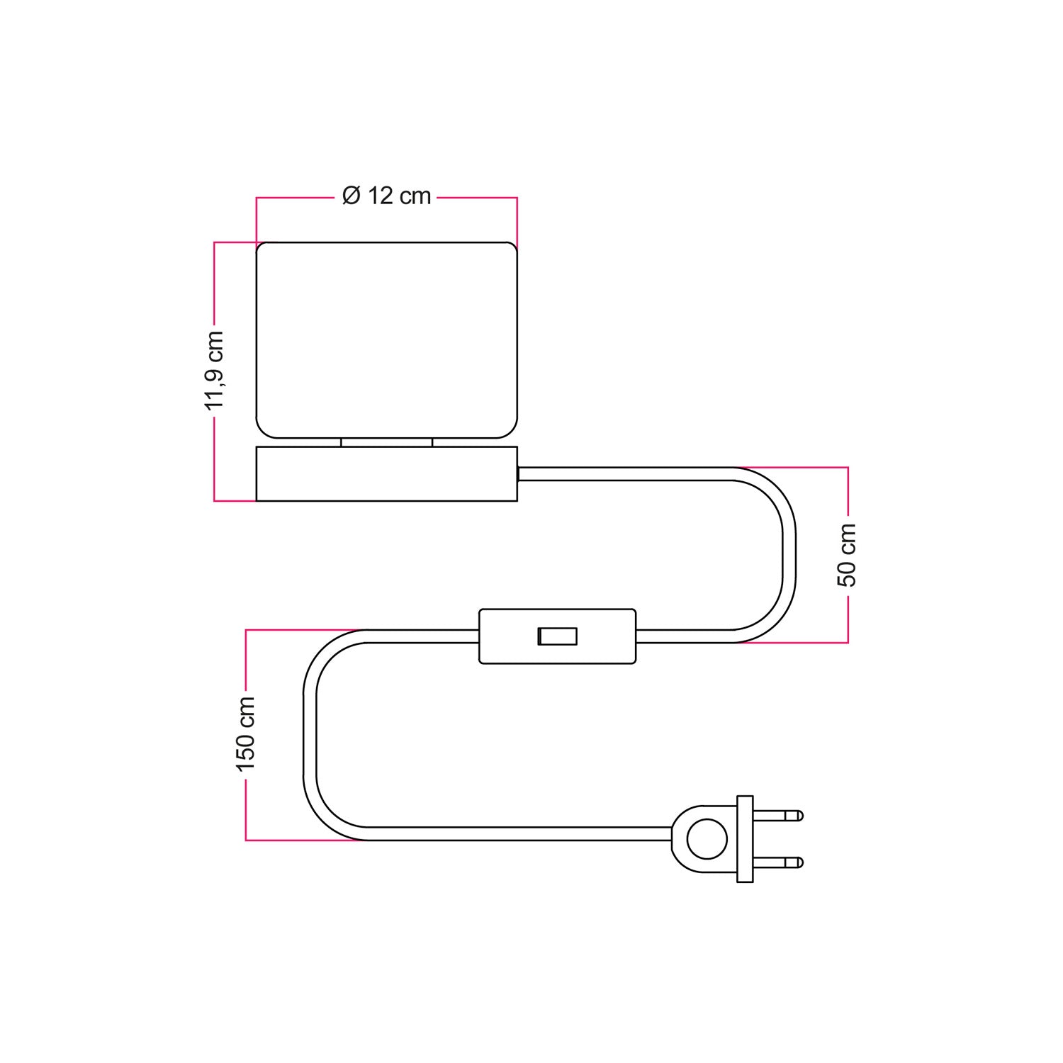 Lampada da tavolo Posaluce Ghost - Bianco