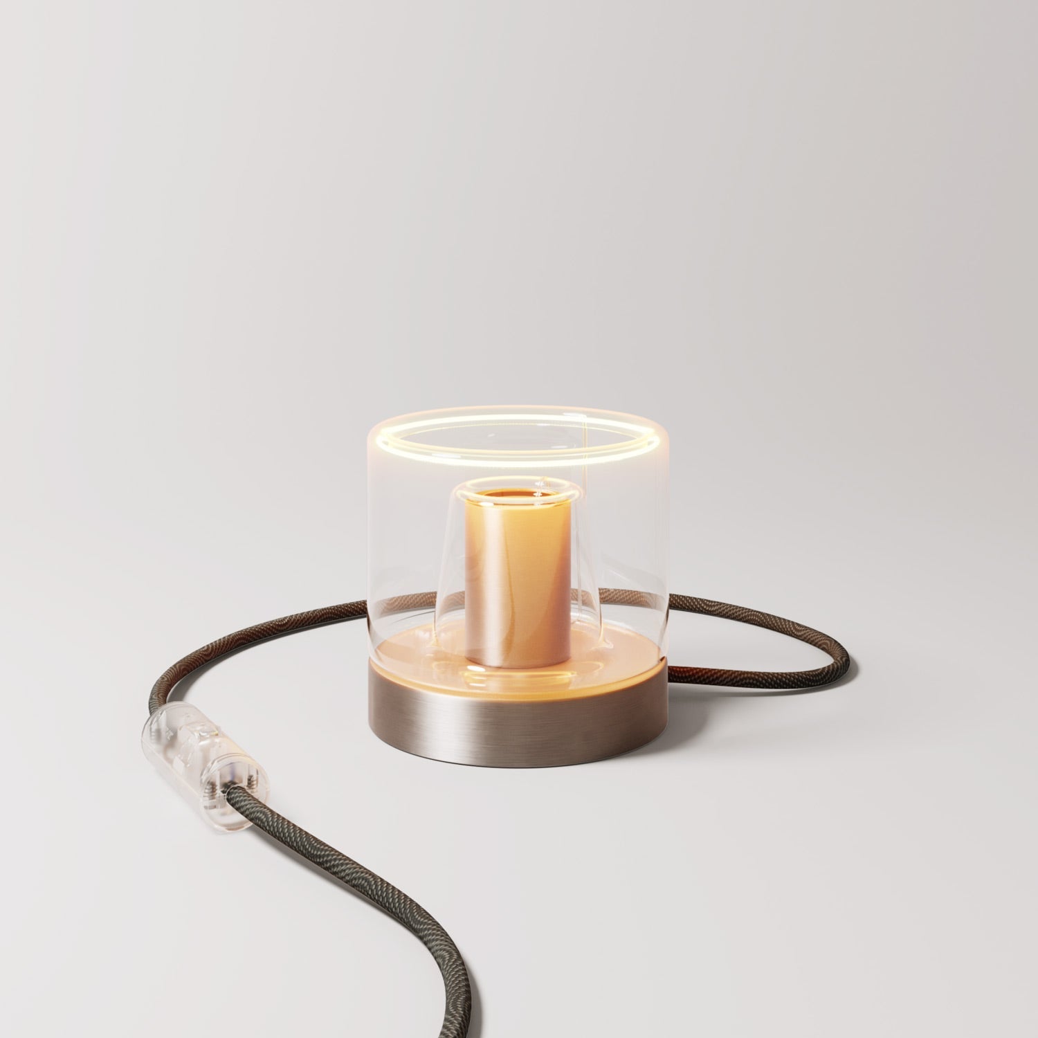 Lampada da tavolo Posaluce Ghost - Titanio satinato - Creative Cables