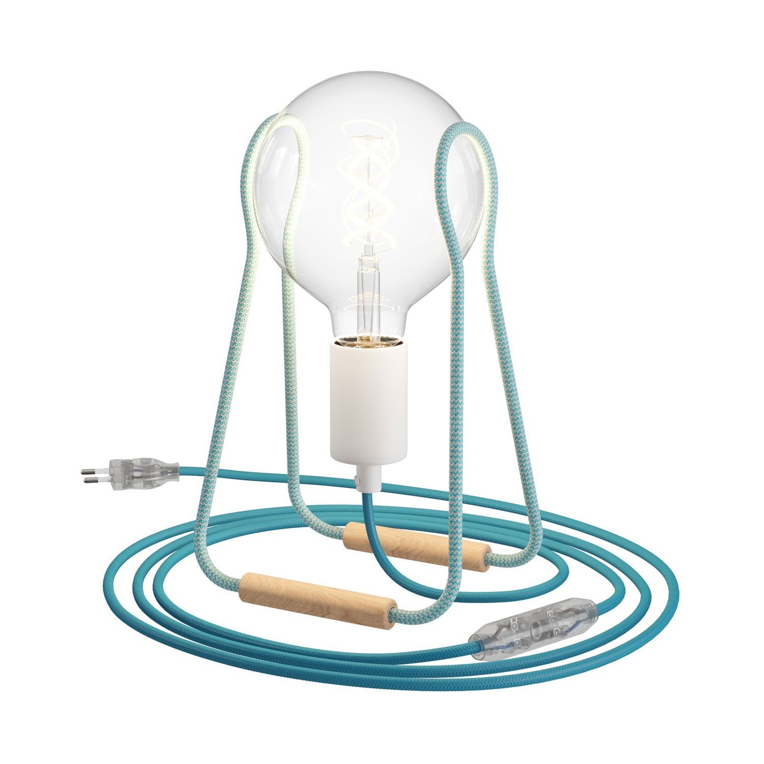 Lampada da tavolo Taché Metal - Bianco Azzurro