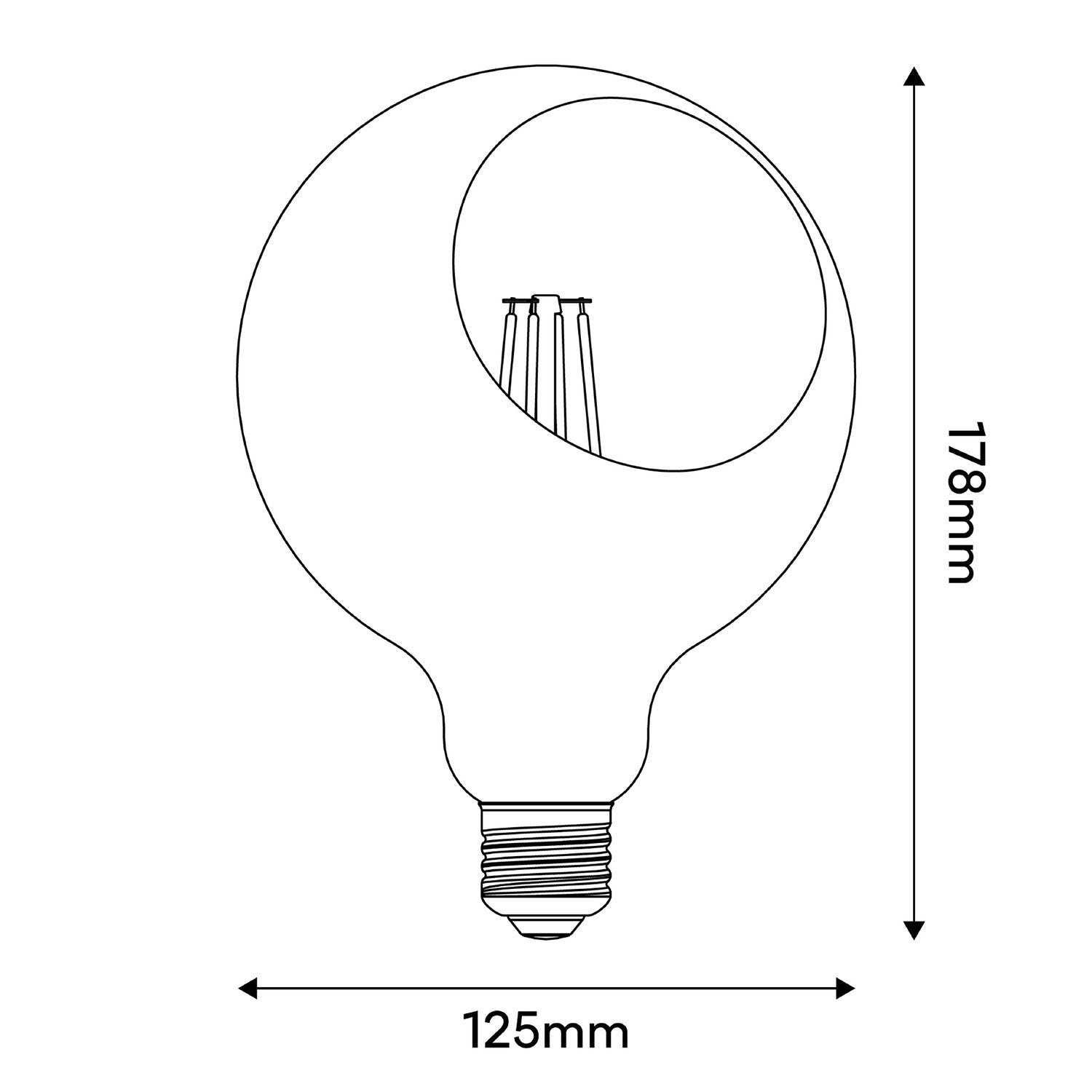 Lampadina LED Camo G125 4,8W 806Lm E27 2700K Dimmerabile - Giallo