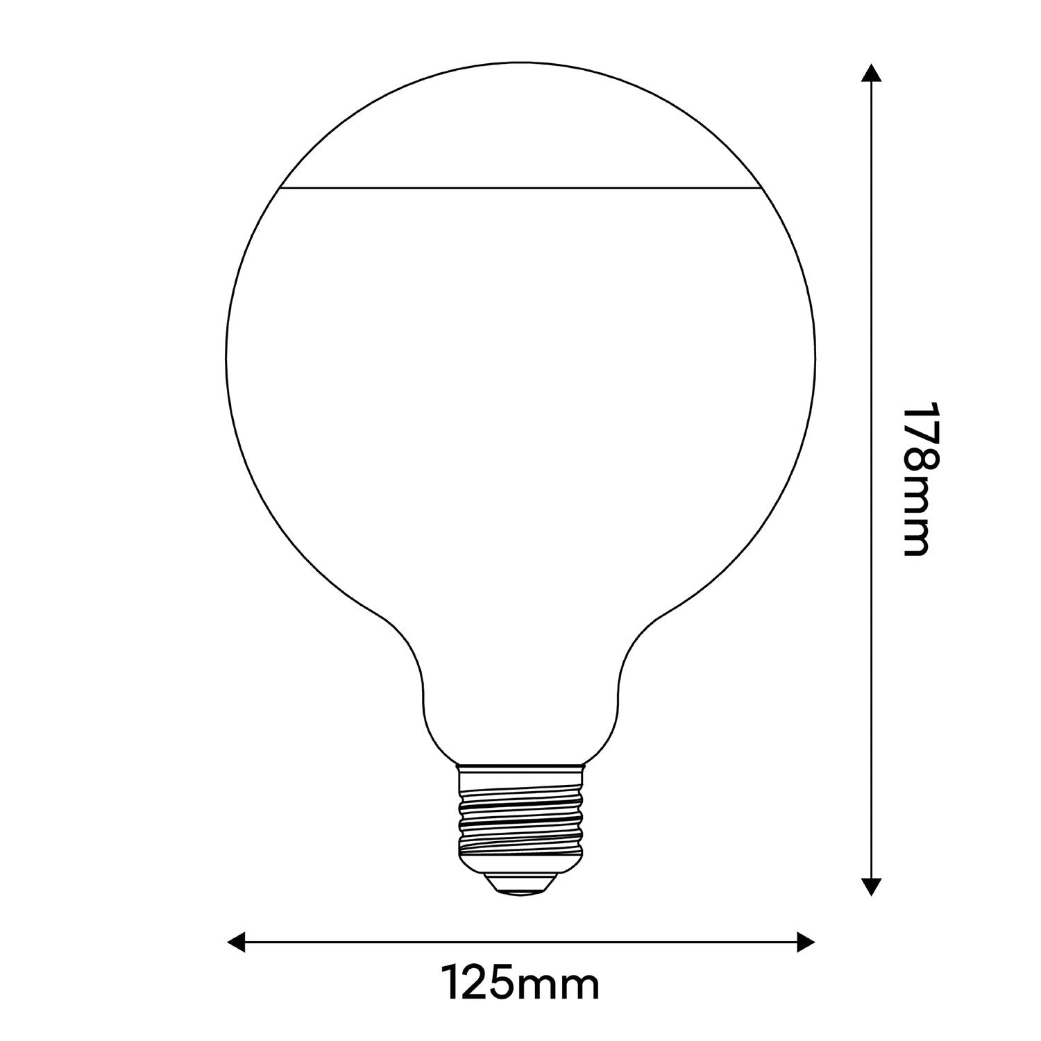 Lampadina LED Lucia G125 4,8W 806Lm E27 2700K Dimmerabile - Bianco