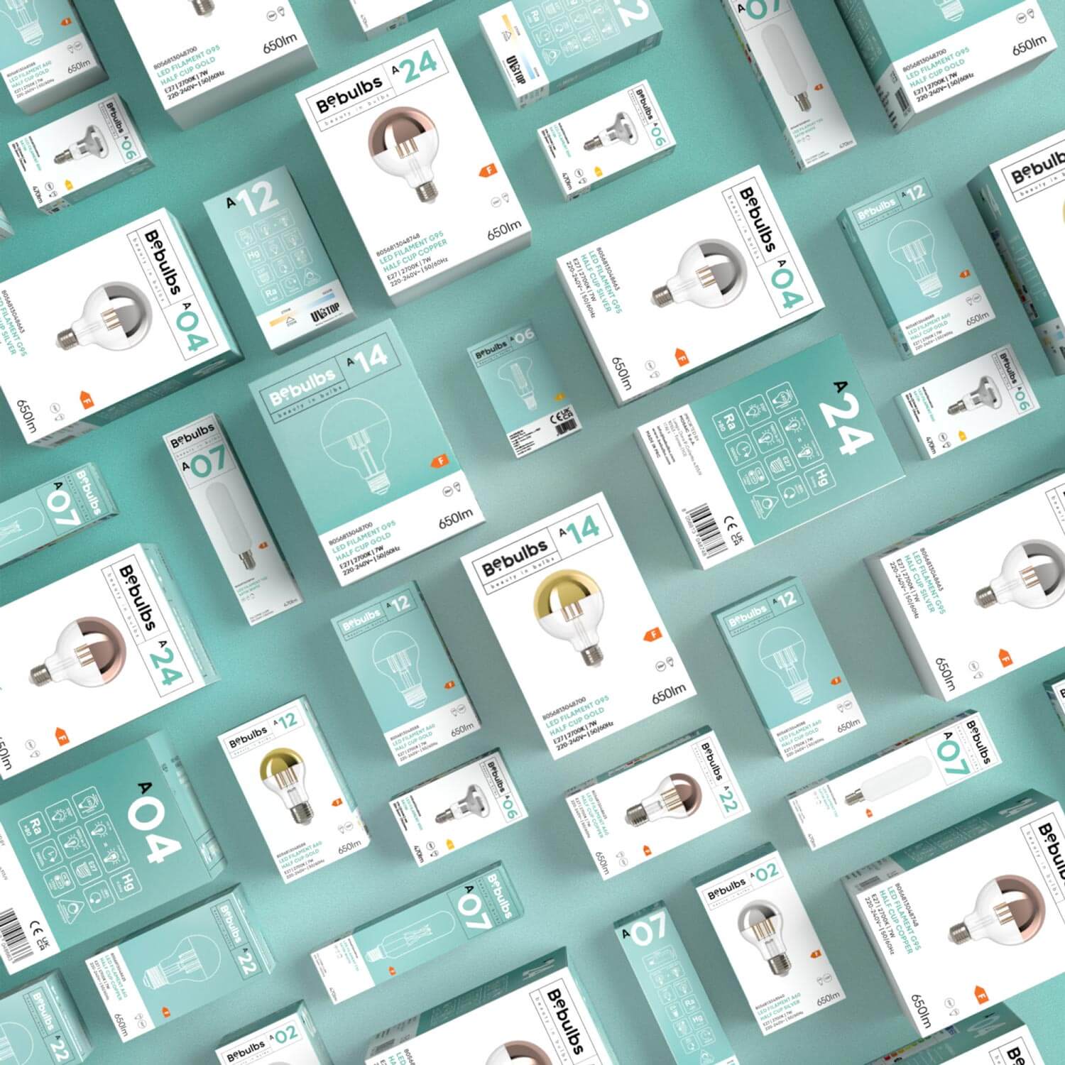 Lampadina LED Mezza Sfera Argento Globo G125 7W 650Lm E27 2700K Dimmerabile - A05