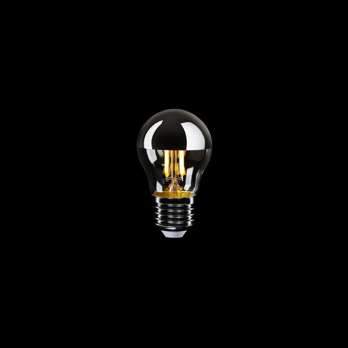 Glühbirne LED G45 Halbkugel silber E27 4,8W dimmbar – Creative Cables