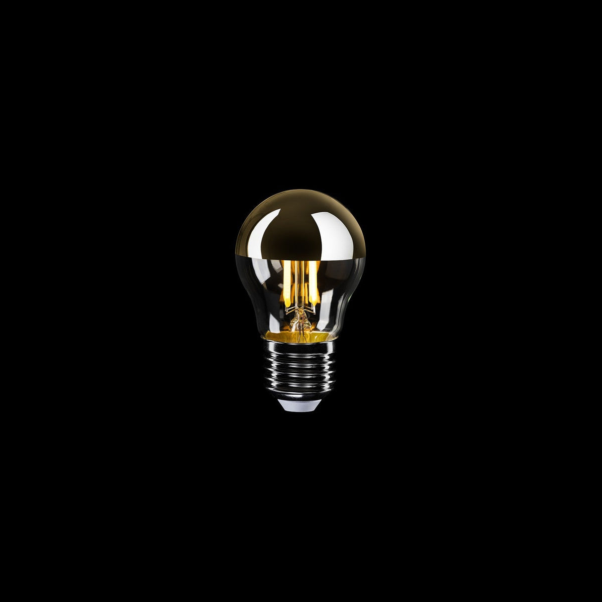 Glühbirne LED G45 Halbkugel gold E27 4,8W dimmbar
