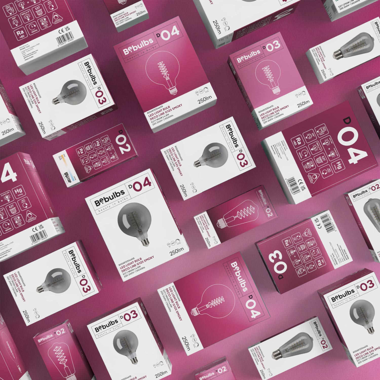 Lampadina LED Smoky Globo G95 4,8W 250Lm E27 1800K Dimmerabile - D03